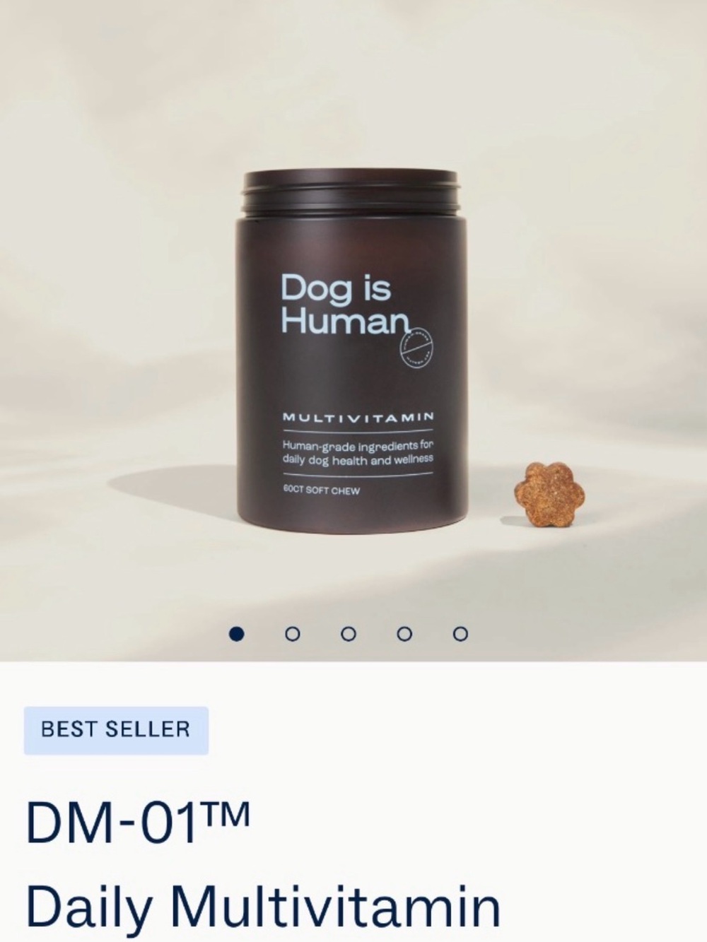 Dog is Human. Multivitamin. NWT.  Unopened.